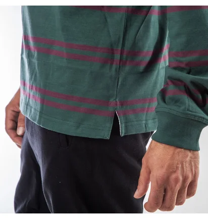 Stüssy Desmond Stripe L/S Rugby (Kiefer)