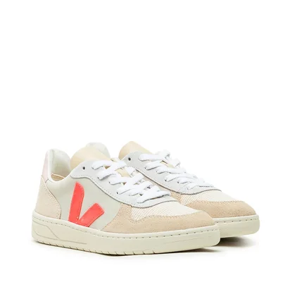 Veja WMNS V-10 Suede (Natural / Rosa)