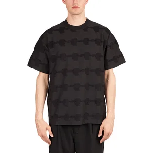 Brain Dead Lightning Head Textured Stripe T-Shirt (Schwarz)
