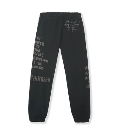 Brain Dead Tonal Type Print Sweatpants (Schwarz)
