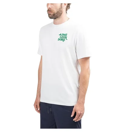 Aimé Leon Dore 70s Graphic Flocked T-Shirt (Weiß)