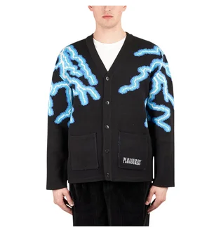 Pleasures Volt Jacquard Cardigan (Schwarz / Blau)