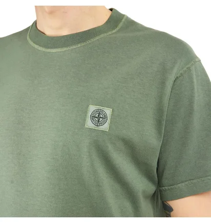 Stone Island Fissato DYE Treatment T-Shirt (Dunkelgrün)