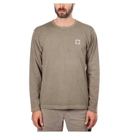 Stone Island Long Sleeve 'Fissato' Dye Treatment (Braun)