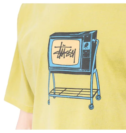 Stüssy Rolling TV Pigment Dyed T-Shirt (Grün)