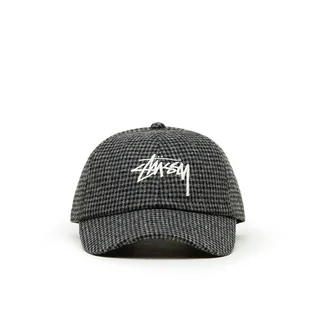 Stüssy Wool Check Big Stock Low Pro Cap (Dunkelgrau)