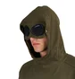 C.P. Company Diagonal Raised Fleece Goggle Hooded Sweatshirt (Grün)