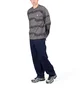 by Parra Stitched Skull Long Sleeve T-Shirt (Grau / Schwarz)