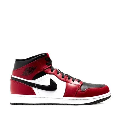 Air Jordan 1 Mid (Rot / Schwarz / Weiß)