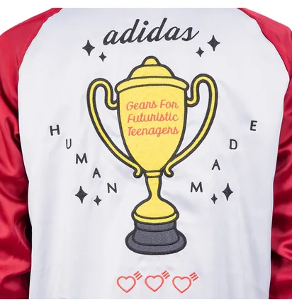 adidas x Human Made Firebird Track Jacket (Rot / Grau)