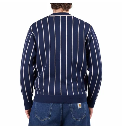 Dime Baseball Knit Cardigan (Blau)