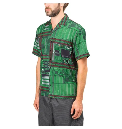 Pleasures Motherboard Rayon Shirt (Grün)