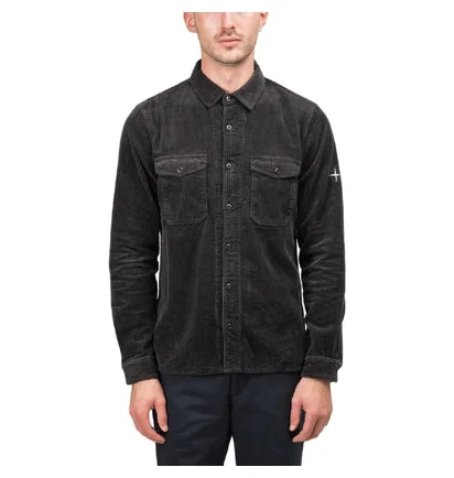 Stone Island Corduroy 2 Pocket Overshirt (Dunkelgrau)