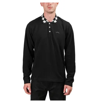 Stüssy Louie L/S Polo (Schwarz)