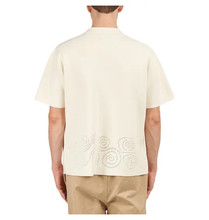 Stüssy Perforated Swirl Knit Shirt (Beige)