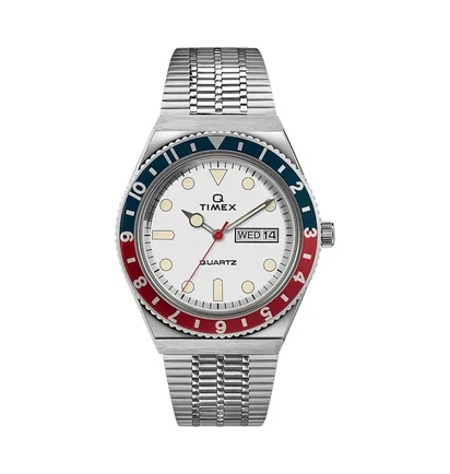 Timex Archive Q Diver Reissue 38mm (Silber / Weiß / Rot / Blau)