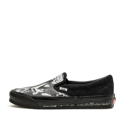 Vans Vault x Jim Goldberg UA OG Classic Slip-On LX (Schwarz)