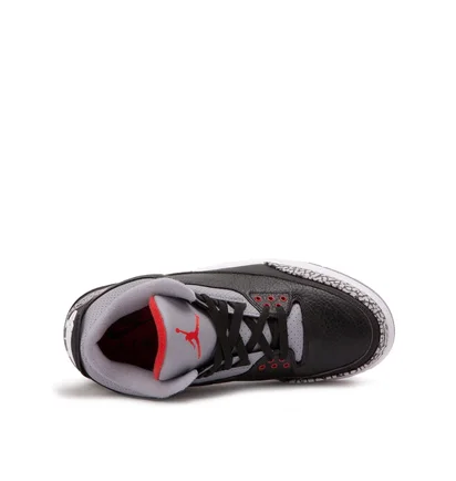 Air Jordan 3 Retro OG GS 'Black Cement' (Schwarz / Grau / Rot)