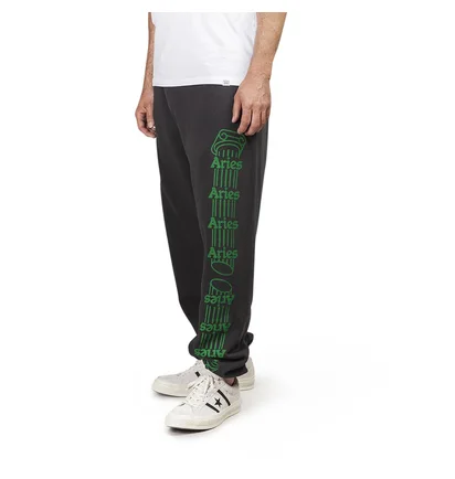 Aries Column Sweatpants (Dunkelgrau / Grün)
