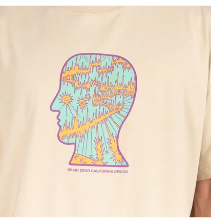 Brain Dead Split Planes T-Shirt (Beige / Türkis)