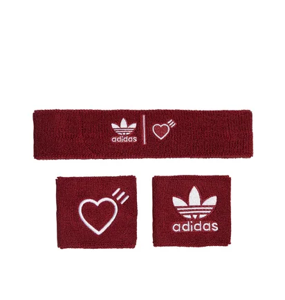 adidas x Human Made H/W Bands (Burgundy / Weiß)