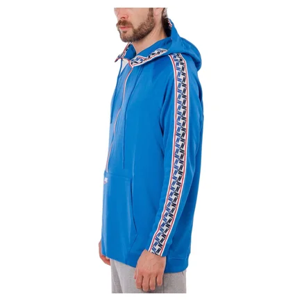 Nike NSW Taped Half Zip Hooded Poly (Blau / Weiß)