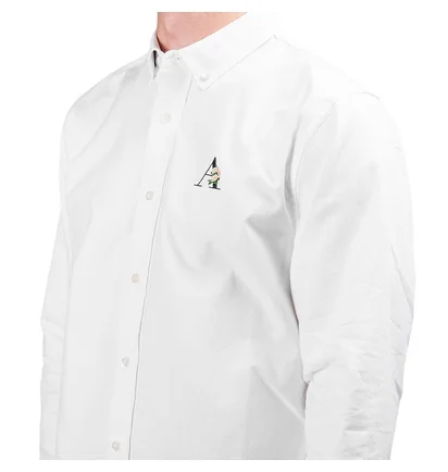 Aimé Leon Dore Floral Logo Classic Oxford Shirt (Weiß)