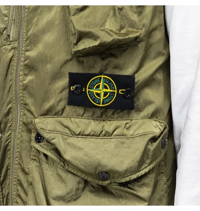 Stone Island Nylon Raso-TC Vest (Olive)