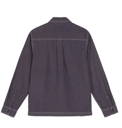 Stüssy Overdyed Hickory LS Zip Shirt (Lila)