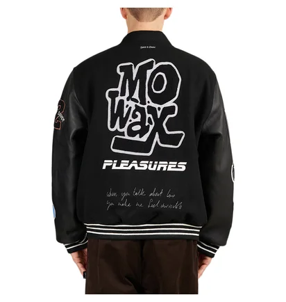 Pleasures x Unkle Mowax Varsity (Schwarz / Weiß)