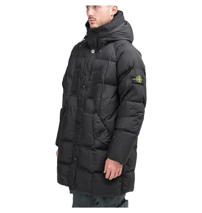Stone Island Garment Dyed Crinkle Down Jacket (Schwarz)