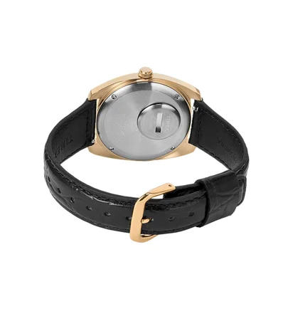 Timex Archive Q Timex 1975 Reissue Day-Date 38mm Leather Strap (Gold / Schwarz)