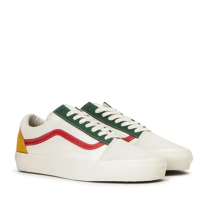 Vans OG Old Skool LX (Weiss / Rot / Grün)