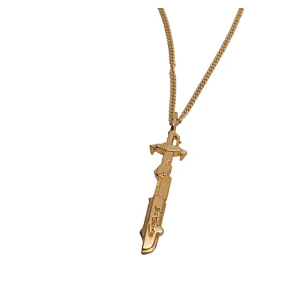 Gasius Manga Sword Pendant & 60cm Chain 18K Gold (Gold)