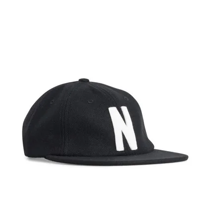 Norse Projects Wool Flat Cap (Schwarz)
