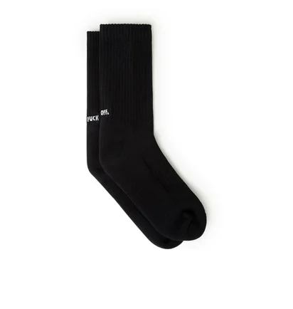 Raised by Wolves Fuck Off Crew Socks (Schwarz)