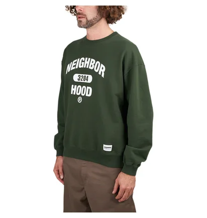Neighborhood College Sweatshirt (Grün / Weiß)