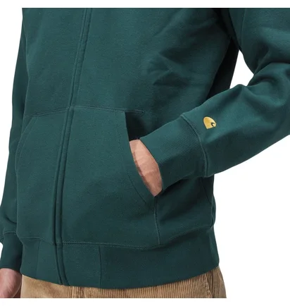 Carhartt WIP Hooded Chase Jacket (Dunkelgrün)