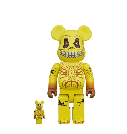 Medicom 100% + 400% Skull Face Be@rbrick x Madballs
