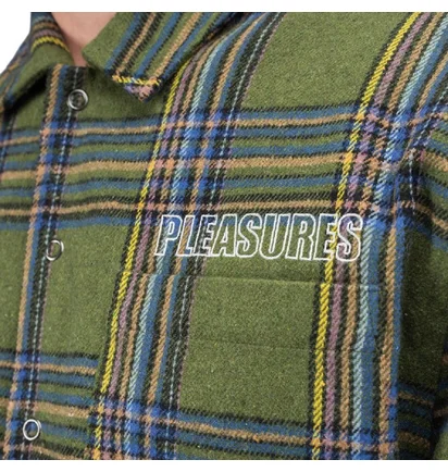 Pleasures Widow Heavyweight Flannel Shirt (Grün)