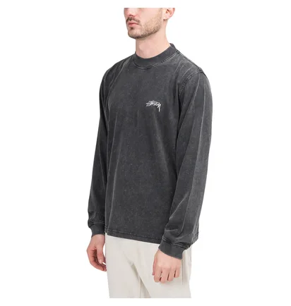 Stüssy Big Stock Mock Longsleeve (Schwarz)