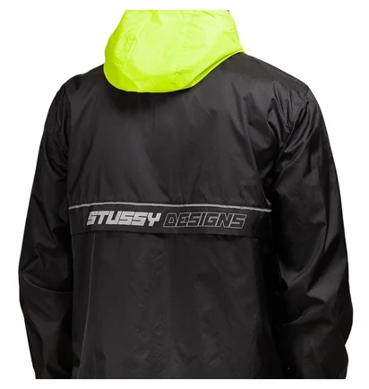 Stüssy Honeycomb Hooded Jacket (Schwarz / Gelb)