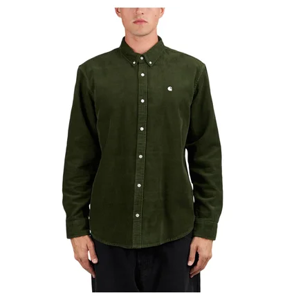 Carhartt WIP L/S Madison Cord Shirt (Dunkelgrün)
