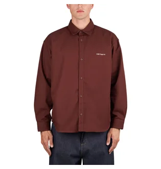 Carhartt WIP L/S Module Script Shirt (Braun)