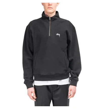 Stüssy Overdyed Mock Sweater (Schwarz)