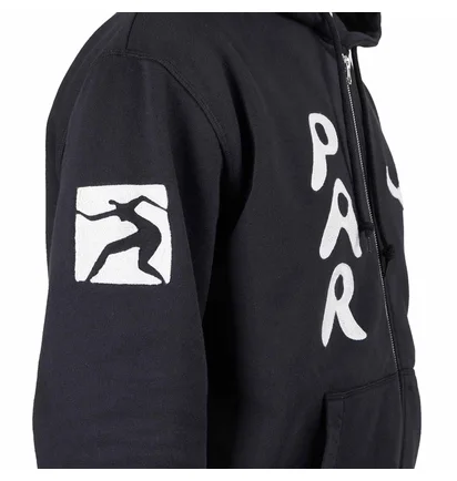 by Parra Zipped Pigeon Zip Hooded Sweatshirt (Schwarz)