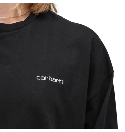 Carhartt WIP W Script Embroidery Longsleeve (Schwarz)