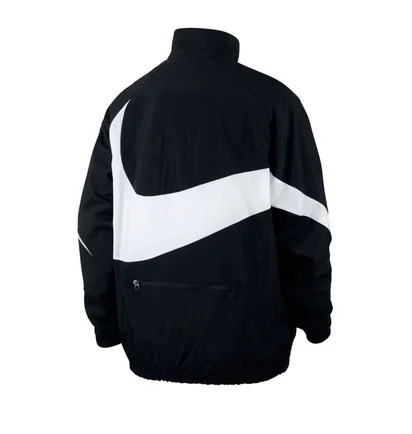 Nike NSW Swoosh Woven Halfzip Jacket (Schwarz / Weiß)