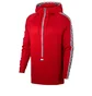 Nike NSW Taped Half Zip Hooded Poly (Rot / Weiß)