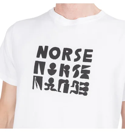 Norse Projects x Geoff McFetridge Niels Logo T-Shirt (Weiß)